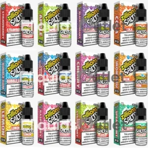 10 X 10ml Zillions Nicotine Nic Salt E Liquid 50VG/50PG Vape Juice 10mg 20mg UK Made