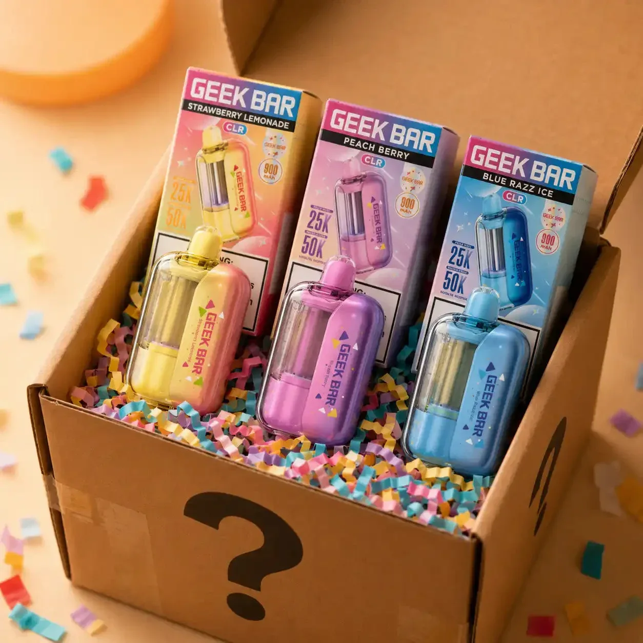 5 Pack Geek Bar CLR 50k Disposable Mystery Box