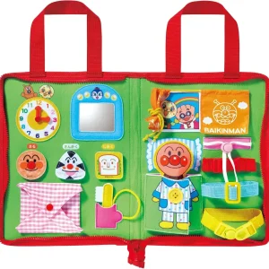 Agatsuma Anpanman Busy Bag Button Zipper Tie Toy Age 2+