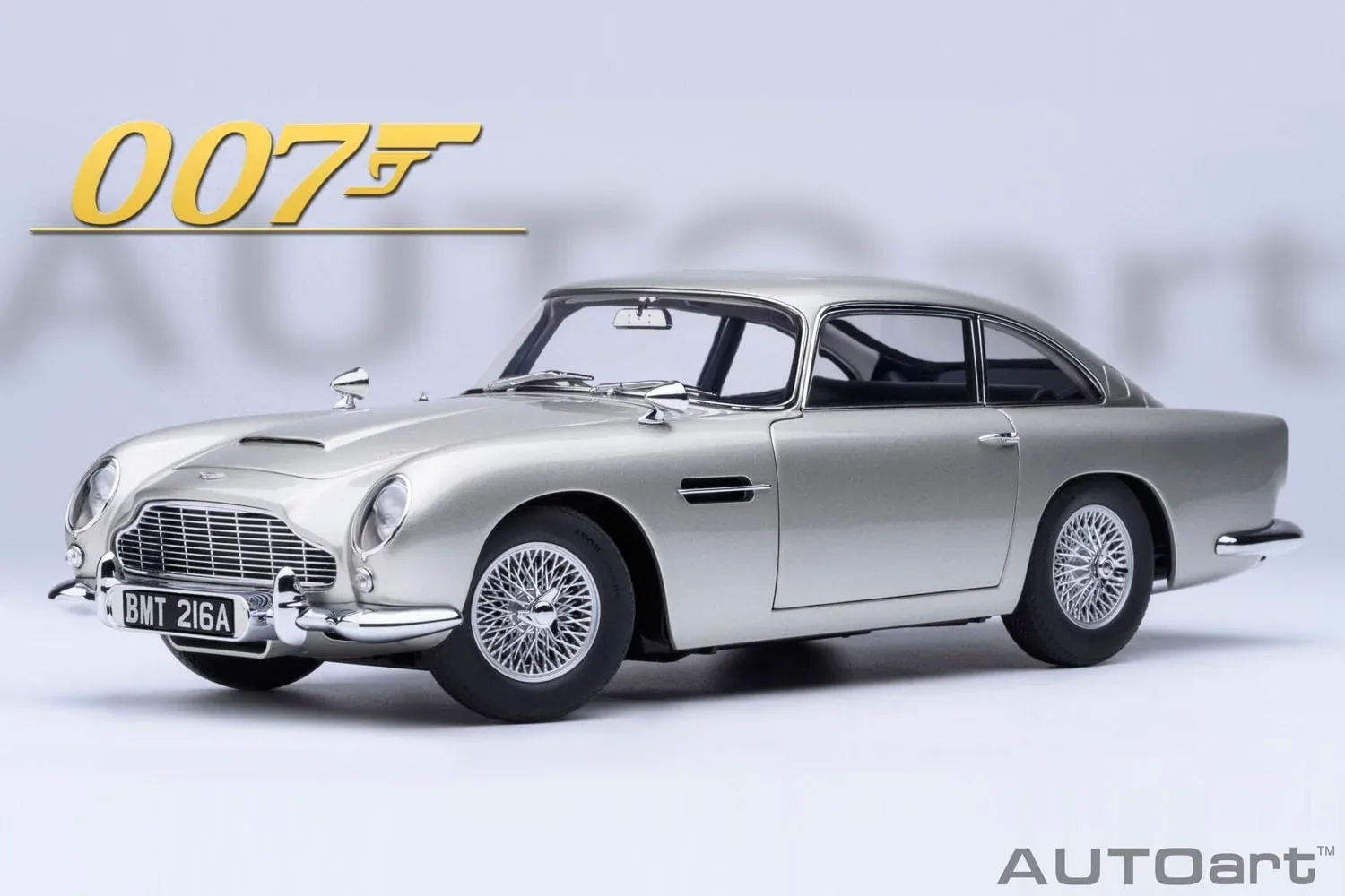 Autoart 1/18 Aston Martin DB5 007 Goldfinger Bond Car Model 70296 - Image 2