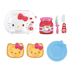 Bandai Hello Kitty Pop Up Bread Toaster Set for Kids Baking Fun