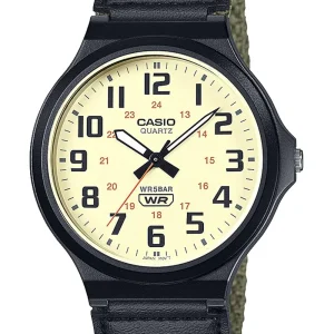 Casio Collection Watch for Men with Velcro Band Earth Colors MW-240B-3BJF