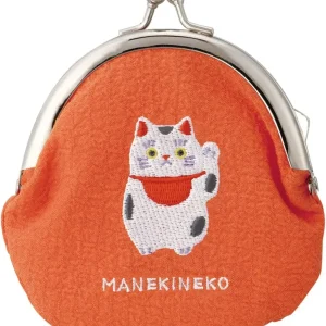 Decole Embroidered Coin Purse Pouch - Cute Maneki Cat Design