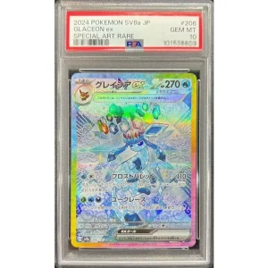 Glaceon Ex 206/187 PSA 10 Japanese Pokémon TCG Collectible Card