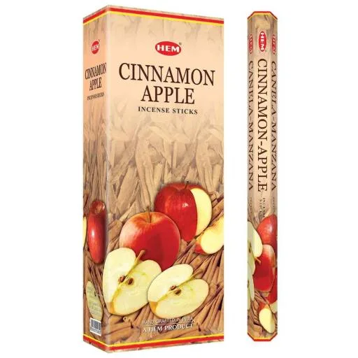 HEM Cinnamon Apple 9″ Incense Sticks – Hex Box (20g)