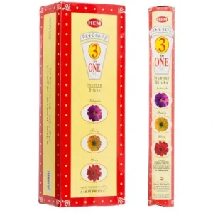 HEM Precious 3 In 1 9″ Incense Sticks – Hex Box (20g)