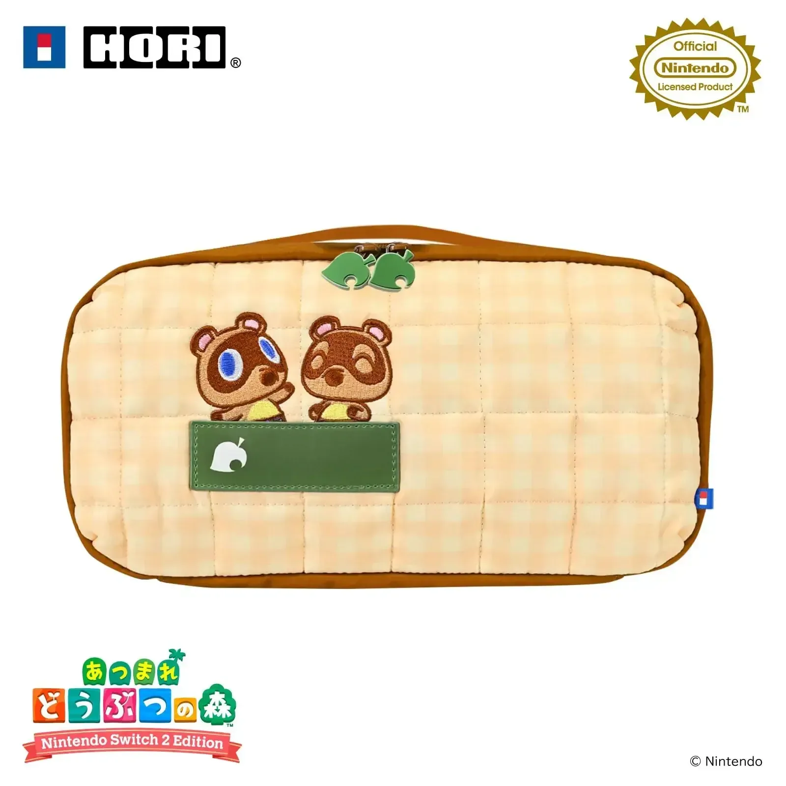 Hori Animal Crossing Quilted Pouch for Switch 2 DIY Gaming