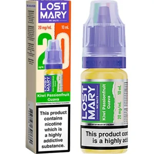 Kiwi passionfruit guava Lost Mary Nic Salts e-liquid 10ml