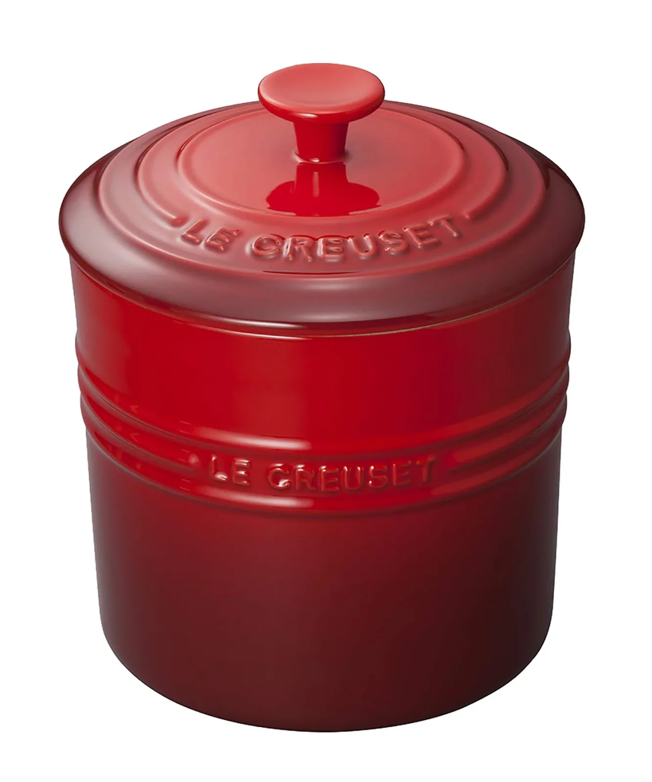 Le Creuset Cherry Red Pet Food Container with Scoop for Dogs and Cats - Image 2
