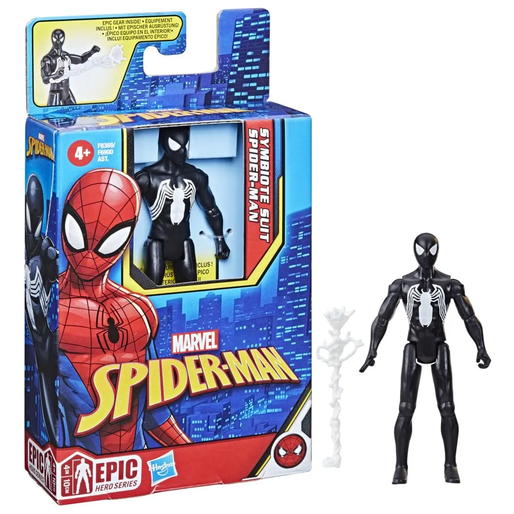 Marvel Hasbro Spider-Man Symbiote Suit 4-Inch Action Figure with Accessories
