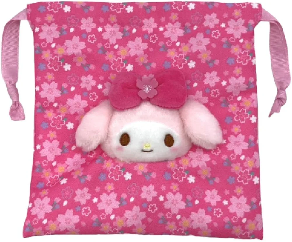 Nakajima Corporation Sanrio My Melody Sakura Kimono Drawstring Bag Japan Official