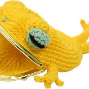 Naska DIY Hand-Knit Frog Pouch Kit Yellow Cotton Thread HT-15
