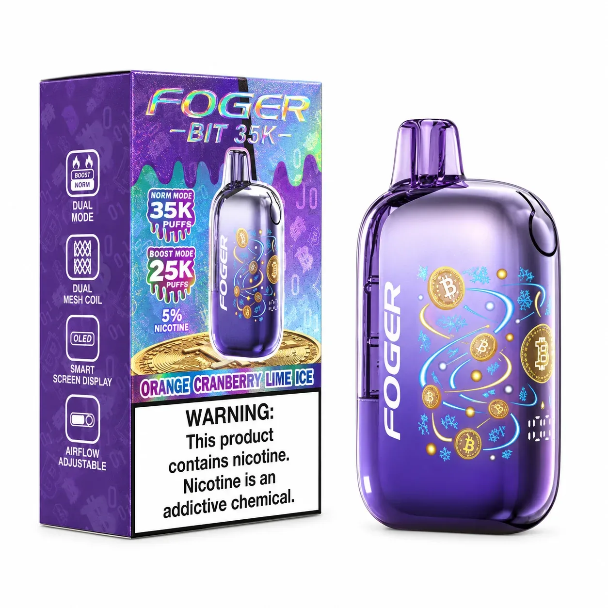 Orange Cranberry Lime Ice - Foger Bit 35k Disposable Vape