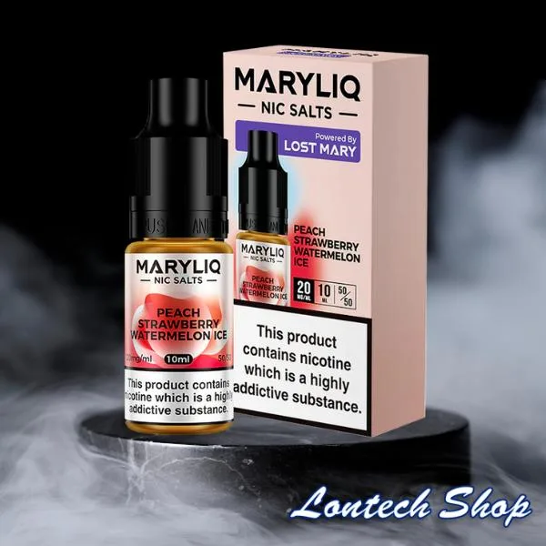 Peach Strawberry Watermelon Ice Nic Salt E-Liquid By Lost Mary Maryliq