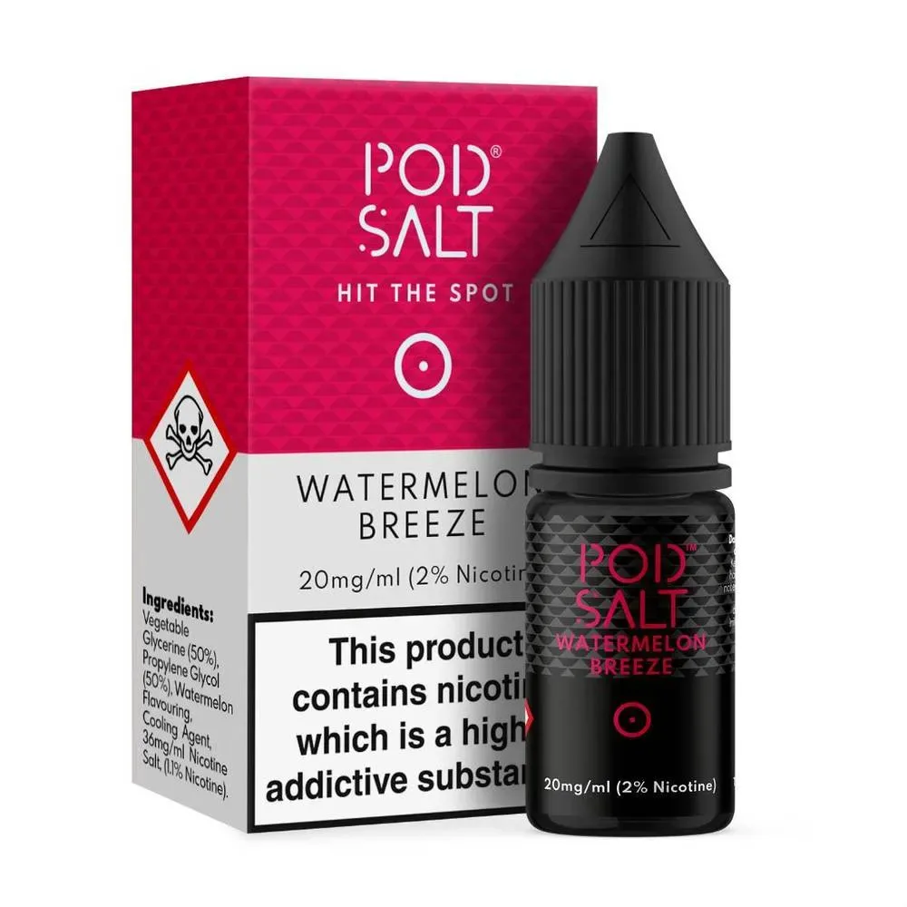 Pod Salt Watermelon Breeze Nic Salt 10ml Pack of 5