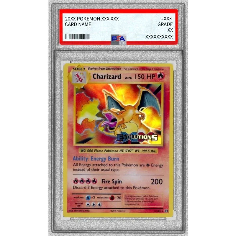 Pokemon TCG Charizard Evolutions English Graded Lv.76 Card