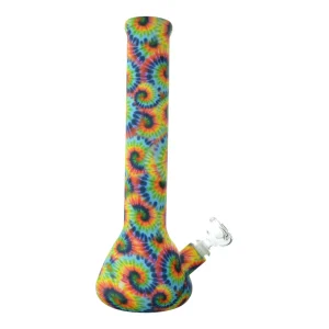 Psychedelic Silicone Beaker Bong - 13in