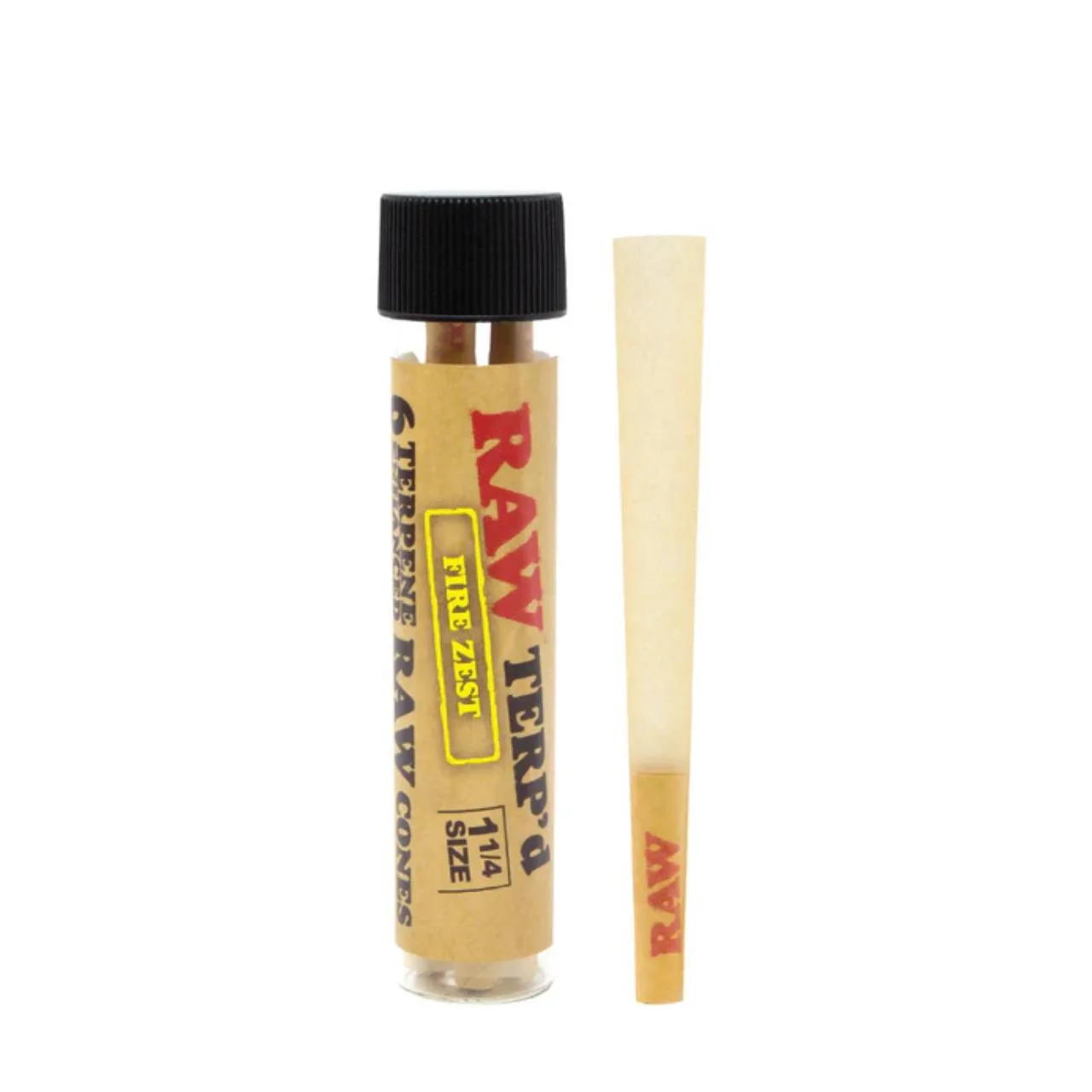 Raw Terp’d 1-1/4 Cones 1PK-6CT Fire Zest
