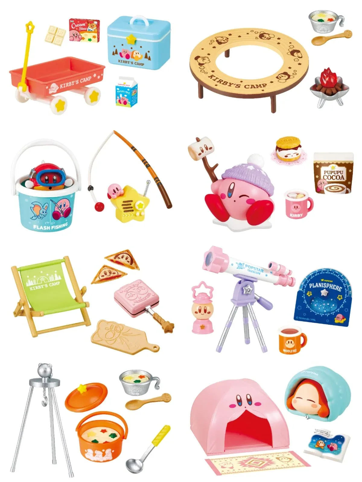 Re-Ment Kirby Starry Sky Camp Set of 8 Figures Japan Official Collection