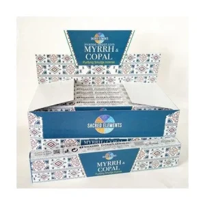 Sacred Elements – Myrrh & Copal Premium Hand-Rolled Masala Incense (15g)