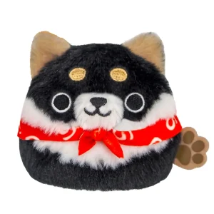 Sanei Dango Friends Plush Toy Inu Dango Kuroshiba 7.5cm x 6cm x 7cm