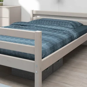 Single Bed, 140x200 cm, Grey