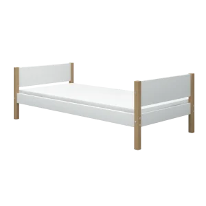 Single Bed, 90x200 cm, White/Oak