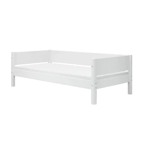 Single Bed with Safety Rail, 90x200 cm, White