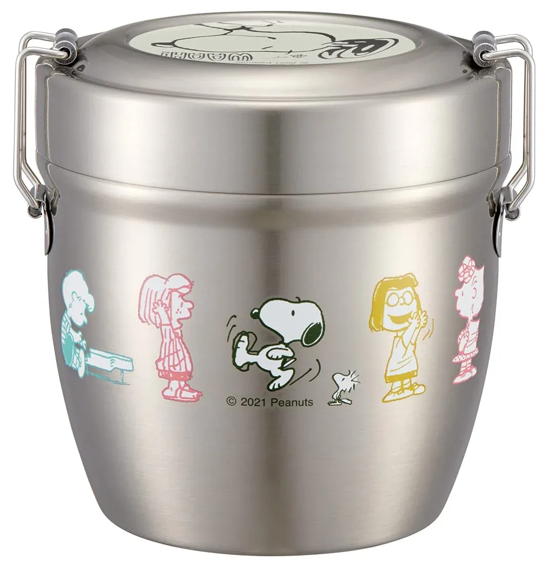Skater Japan Insulated Bento Box Bowl Type Stainless Steel Snoopy 550Ml Stlbd6Ag-A - Image 2