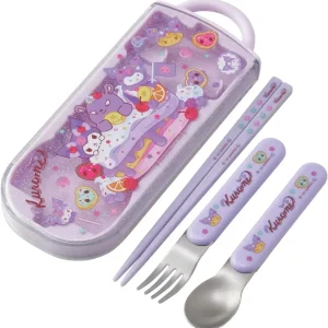 Skater Japanese Kids' Sanrio Kuromi Lunch Utensil Trio Set