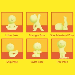Smiski the Yoga Series Glow in the Dark Collectible Box 12pcs