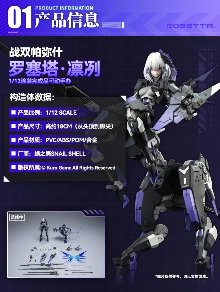 Snail Shell Punishing Gray Raven Rosetta Rinre 1/12 Scale Action Figure - Image 2
