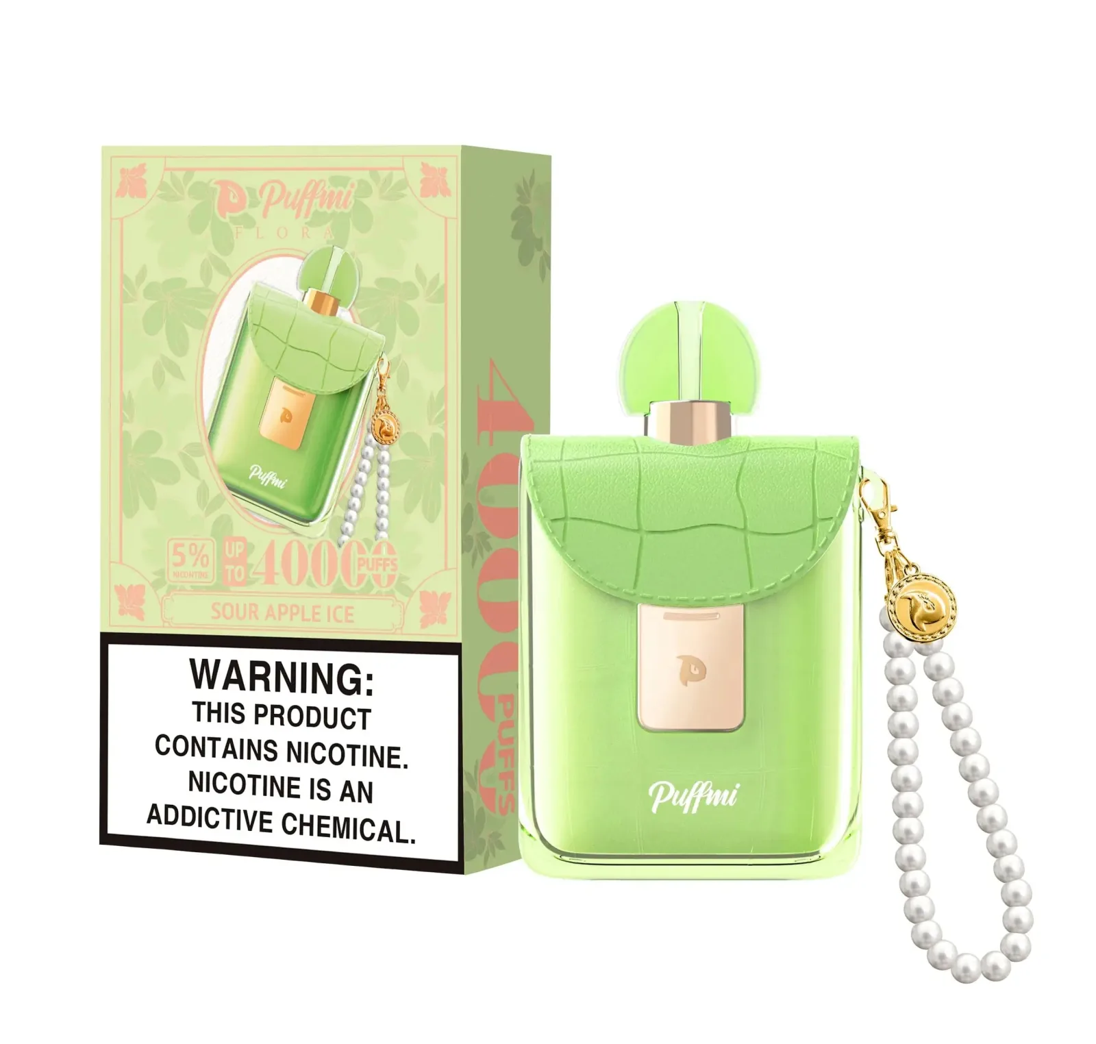 Sour Apple Ice - Puffmi Flora 40000 Disposable Vape