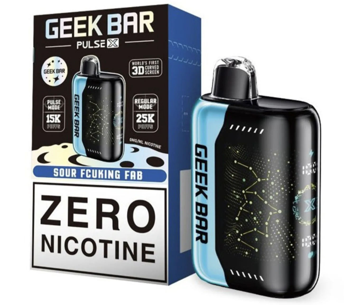 Sour Fcuking Fab Geek Bar Pulse X 25K Zero Nicotine