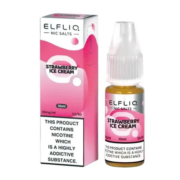 Strawberry Ice Cream Nic Salt E-Liquid by Elf Bar Elfliq