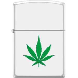 Zippo Lighter - Marijuana Leaf