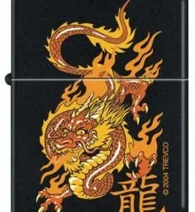 Zippo Lighter - Oriental Dragon Black Matte