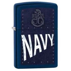 Zippo Lighter - U.S Navy Rivets in Navy Matte